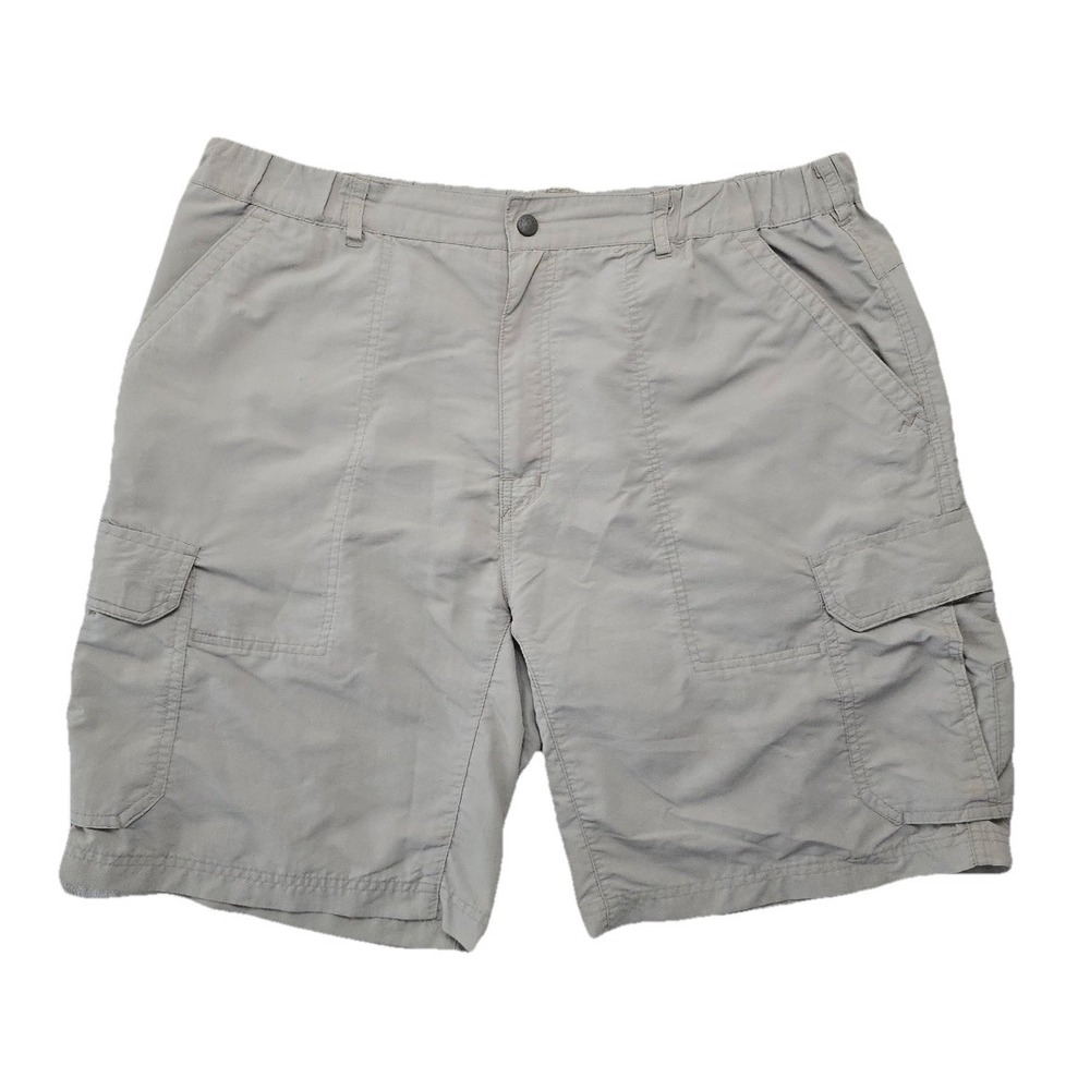 REI Cargo Shorts Men's XL Beige Nylon Hiking Trail Outdoor Camp UPF50‎ 10"